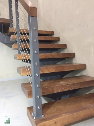 Лестницы металлические деревянные