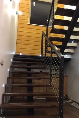 Лестница на металлическом монокосоуре